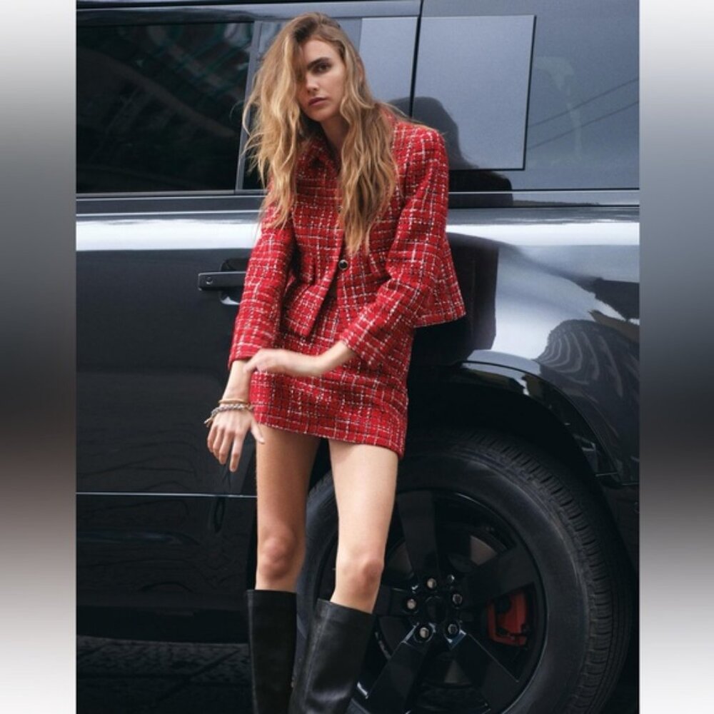 ZARA STRUCTURED SHOULDER PAD JACKET